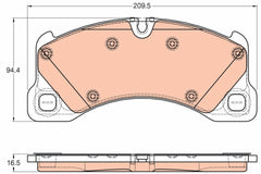 Bremsbelagsatz Scheibenbremse Vorderachse für PORSCHE VW PANAMERA CAYENNE