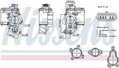AGR Ventil für NISSAN OPEL RENAULT QASHQAI / +2 I X-TRAIL III NV400 Kasten