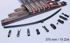 Universal Flachbalkenwischer Wischerblatt 375 mm 15 Zoll 95% Fahrzeugabdeckung