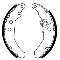 Bremsbackensatz Hinterachse für FORD FIESTA III Kasten/Schrägheck COURIER