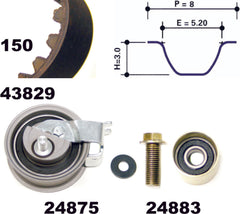 Zahnriemensatz für AUDI SEAT SKODA VW A3 A6 C5 Avant TT Roadster ALHAMBRA LEON
