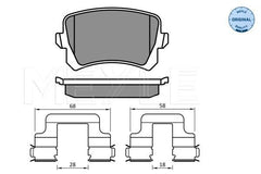Bremsbelagsatz Scheibenbremse Hinterachse für AUDI SEAT VW A6 C6 Avant Q3