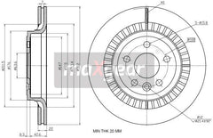 2x Bremsscheibe Hinterachse für VOLVO XC60 I SUV VAN