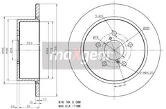 2x Bremsscheibe Hinterachse für SUBARU LEGACY IV Station Wagon OUTBACK