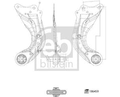 Querlenker Hinterachse links für MAZDA 3 Stufenheck