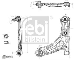 Querlenker Vorderachse links für CITROËN PEUGEOT TOYOTA C1 II 108 AYGO