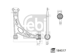 Querlenker Vorderachse rechts für AUDI SEAT A3 Sportback ALTEA XL LEON TOLEDO