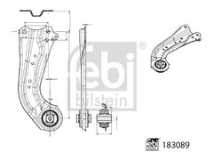 Querlenker Hinterachse rechts für SUZUKI TOYOTA SWACE C-HR COROLLA Stufenheck