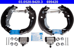 Bremsbackensatz Hinterachse für CITROËN DS PEUGEOT C3 II Kasten/Schrägheck DS3
