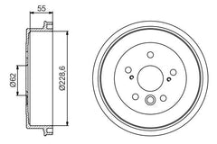 2x Bremstrommel Hinterachse für TOYOTA RAV 4 I Cabrio II