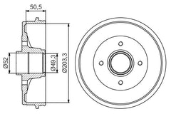 2x Bremstrommel Hinterachse für RENAULT DACIA CLIO II Kasten/Schrägheck LOGAN I