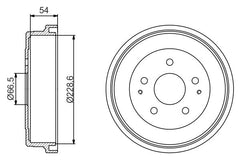 2x Bremstrommel Hinterachse für DAIHATSU TERIOS