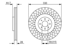 Bremsscheibe Vorderachse für LANCIA DELTA III