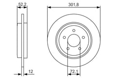 Bremsscheibe Hinterachse für FORD MAVERICK