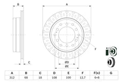 Bremsscheibe Hinterachse für TOYOTA FJ CRUISER FORTUNER LAND PRADO VAN