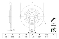 Bremsscheibe Hinterachse für JEEP CHEROKEE VAN