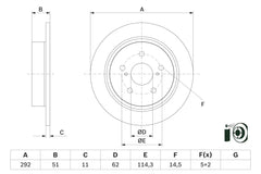 Bremsscheibe Hinterachse für TOYOTA C-HR VAN