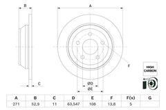 Bremsscheibe Hinterachse für FORD PUMA
