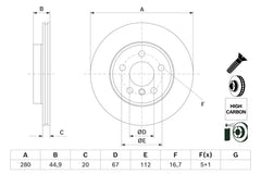 Bremsscheibe Vorderachse für BMW i3