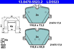 Bremsbelagsatz Scheibenbremse Hinterachse für BMW TOYOTA 2 Coupe 3 Touring Van