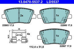 Bremsbelagsatz Scheibenbremse Hinterachse für HYUNDAI i30 FASTBACK