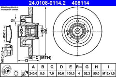 Bremsscheibe Hinterachse für RENAULT CLIO III Grandtour Kasten/Schrägheck