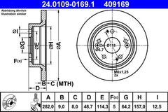 Bremsscheibe Hinterachse für HONDA ACCORD IX Stufenheck VIII Tourer