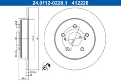 2x Bremsscheibe Hinterachse für TOYOTA LEXUS CAMRY C-HR COROLLA CROSS RAV 4 V