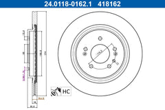 2x Bremsscheibe Hinterachse für HYUNDAI SANTA FE IV Kasten/SUV
