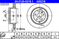 2x Bremsscheibe Hinterachse für LAND ROVER FREELANDER 2