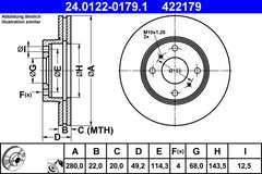 2x Bremsscheibe Vorderachse für NISSAN 200SX ALMERA II Hatchback PRIMERA
