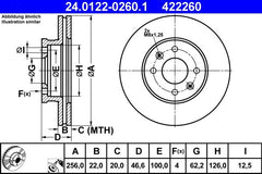 2x Bremsscheibe Vorderachse für HYUNDAI KIA ACCENT III Stufenheck i20 I