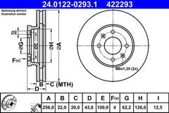 2x Bremsscheibe Vorderachse für HYUNDAI KIA ACCENT V Stufenheck i20 ACTIVE II