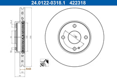 2x Bremsscheibe Vorderachse für MAZDA 2 Schrägheck MX-5 IV RF Targa
