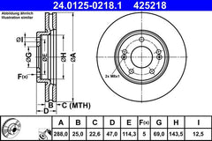 2x Bremsscheibe Vorderachse für HYUNDAI KIA i30 FASTBACK Kombi Hatchback Van