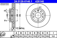 2x Bremsscheibe Vorderachse für OPEL CORSA D Kasten/Schrägheck