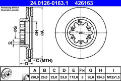 2x Bremsscheibe Vorderachse für NISSAN CABSTAR E NT400