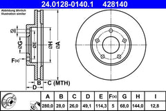 2x Bremsscheibe Vorderachse für MAZDA NISSAN B-SERIE ALMERA TINO CEFIRO III