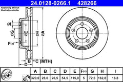 2x Bremsscheibe Vorderachse für CHRYSLER 300C Touring