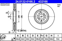 Bremsscheibe Vorderachse links für AUDI VW TT Roadster GOLF IV