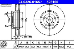 2x Bremsscheibe Vorderachse für OPEL CHEVROLET ASTRA J Caravan GTC Stufenheck