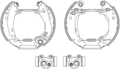 Bremsbackensatz Hinterachse für CITROËN PEUGEOT AX SAXO Hatchback van 106 I II
