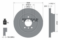 2x Bremsscheibe Hinterachse für BMW ALPINA 5 Touring B10