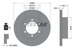 2x Bremsscheibe Vorderachse für TOYOTA VW 4 RUNNER II HILUX V Pick-up VI