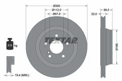 2x Bremsscheibe Hinterachse für MERCEDES-BENZ S-KLASSE Coupe