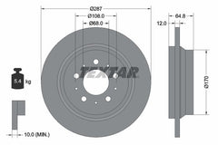 2x Bremsscheibe Hinterachse für VOLVO S60 I S80 V70 II XC70 Cross Country