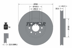 2x Bremsscheibe Vorderachse für OPEL ASTRA H Caravan GTC TwinTop Stufenheck