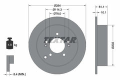 2x Bremsscheibe Hinterachse für HYUNDAI KIA ix35 SANTA FÉ I TRAJET TUCSON