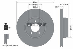 2x Bremsscheibe Vorderachse für LAND ROVER RANGE III