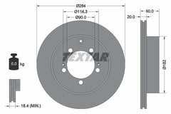 2x Bremsscheibe Hinterachse für MITSUBISHI LANCER IV V VI SPACE WAGON
